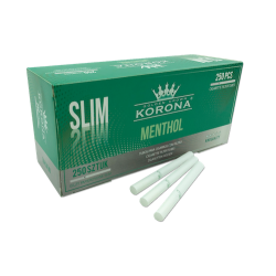 KORONA Slim Menthol 250 Cigarette Filter Tubes